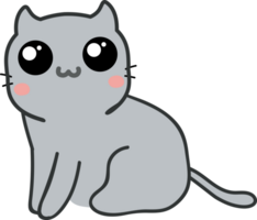 lindo gato de dibujos animados. gatito mascota png