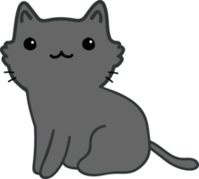 leuke kattencartoon. kitten huisdier png