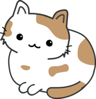 lindo gato de dibujos animados. gatito mascota png