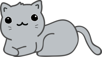 lindo gato de dibujos animados. gatito mascota png