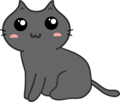 simpatico cartone animato gatto. gattino domestico png