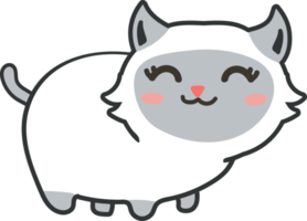 dessin animé de chat mignon. chaton animal de compagnie png