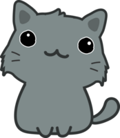 leuke kattencartoon. kitten huisdier png