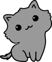 lindo gato de dibujos animados. gatito mascota png