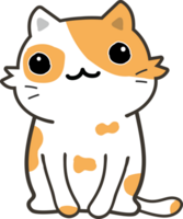 lindo gato de dibujos animados. gatito png