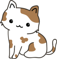 desenho de gato fofo. gatinha png