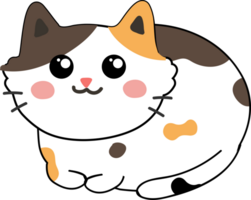 dessin animé de chat mignon. chaton animal de compagnie png