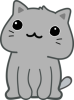 simpatico cartone animato gatto. gattino domestico png