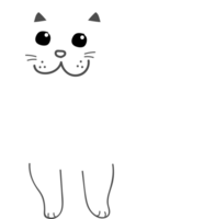 desenho de gato fofo. gatinho de estimação png