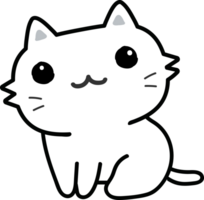 lindo gato de dibujos animados. gatito png