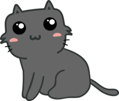 lindo gato de dibujos animados. gatito png