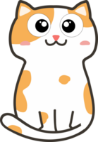 lindo gato de dibujos animados. gatito png