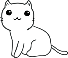 dessin animé de chat mignon. chaton animal de compagnie png