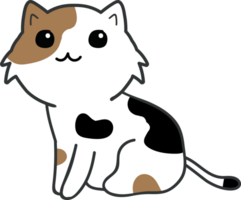 lindo gato de dibujos animados. gatito mascota png