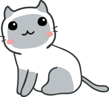 dessin animé de chat mignon. chaton animal de compagnie png