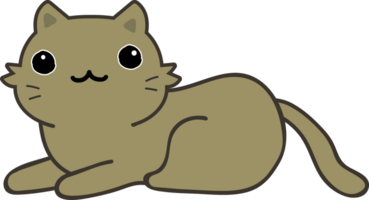 lindo gato de dibujos animados. gatito mascota png