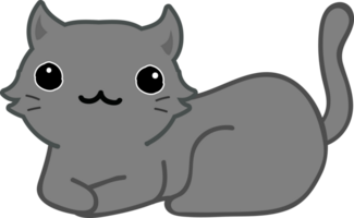 dessin animé de chat mignon. animal de compagnie minou png