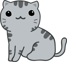 simpatico cartone animato gatto. gattino png