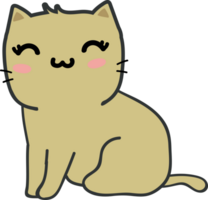 desenho de gato fofo. gatinha png