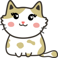 simpatico cartone animato gatto. gattino png