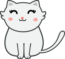 lindo gato de dibujos animados. gatito png