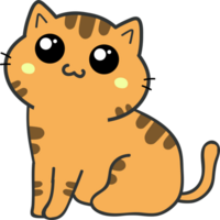 simpatico cartone animato gatto. gattino png