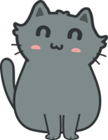 lindo gato de dibujos animados. gatito png