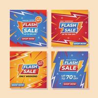 venta flash publicaciones en redes sociales vector