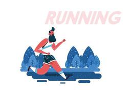Running man cartoon character jogging vector