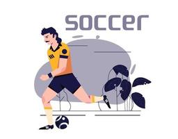 The man is kicking the ball icons vector
