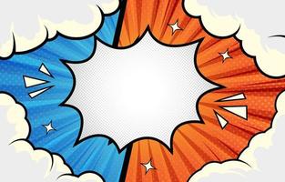 Comic Pop Art Background with Cloud vector