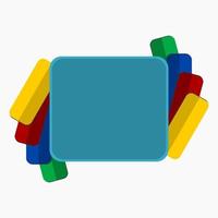 Editable Vector of Abstract Colorful Rounded Rectangle Banner for Text Background