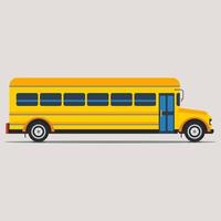 Editable School Bus Vector Illustration for Web or Printed Education Related Design Project