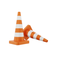 3d rendering of traffic cone construction png