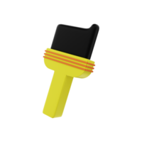 3d rendering of paint brush construction png