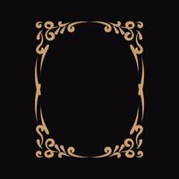 decorative photo frame and ornament, divider with floral in vintage style. Vector illustration.