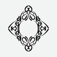 vintage frame. vintage ornament. tarditional frame isolated on white background vector