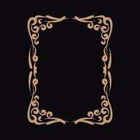 decorative photo frame and ornament, divider with floral in vintage style. Vector illustration.