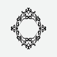 vintage frame. vintage ornament. tarditional frame isolated on white background vector