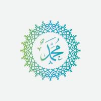 diseño de vector de patrón islámico de tarjeta de felicitación mawlid al-nabi con elegante color degradado. también se puede utilizar para fondo, banner, portada. la media es, el cumpleaños del profeta muhammad