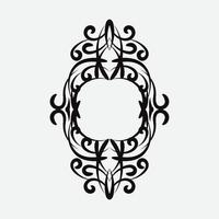 decorative photo frame and ornament, divider with vintage style. Vector illustration.