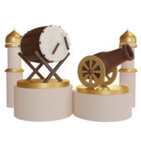 3d Illustration Object ramadan podium Can be used for web, app, info graphic, etc png