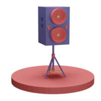 El altavoz de icono de objeto de ilustración 3d se puede utilizar para web, aplicación, gráfico de información, etc. png