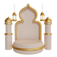 3D-illustratieobject ramadan-podium kan worden gebruikt voor web, app, info-afbeelding, enz png