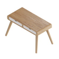 armario de madera del escritorio del icono del objeto de la ilustración 3d png