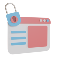 3d Illustration Object icon security password Can be used for web, app, info graphic, etc png