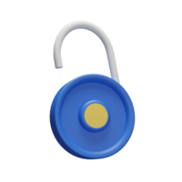 3d Illustration Object icon padlock Can be used for web, app, info graphic, etc png