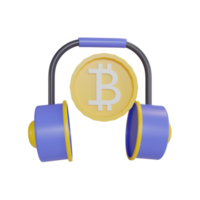 3d illustration objet icône bitcoin png