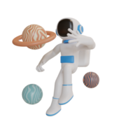 3D Illustration object character astronaut png