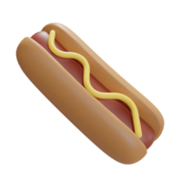 3d Illustration Object icon Hotdog Can be used for web, app, info graphic, etc png